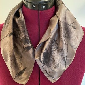 100% silk Ralph Lauren scarf-neck-wrist-purse professional yet feminine